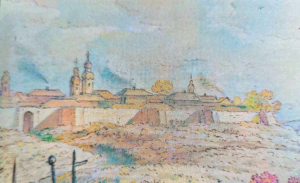 Johann Heinrich Müntz, Widok Humania (ok. 1785) – miasto, w którym 20–21 czerwca 1768 r. hajdamacy dokonali rzezi. Domena publiczna, Wikimedia Commons.